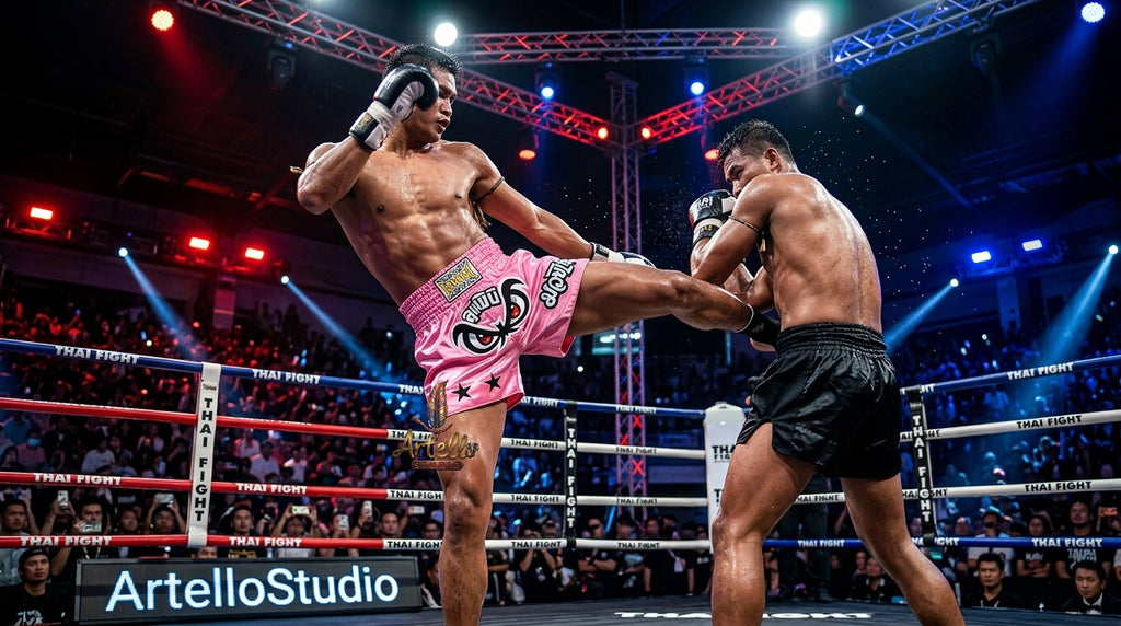 🥊 FLUORY Professional Muay Thai Shorts - High-Performance Polyester Training Trunks for Men, Women & Kids - Quick-Dry Breathable Kickboxing Gear - Advanced Combat Sports Apparel for MMA & Boxing Excellence