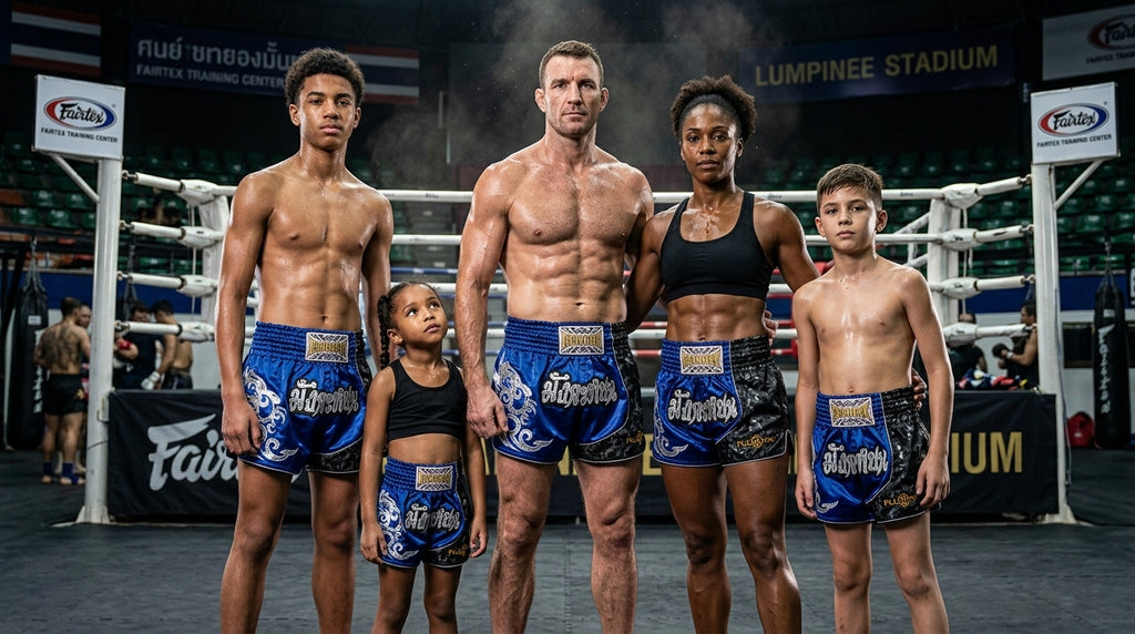 🥊 FLUORY Professional Muay Thai Shorts - High-Performance Polyester Training Trunks for Men, Women & Kids - Quick-Dry Breathable Kickboxing Gear - Advanced Combat Sports Apparel for MMA & Boxing Excellence