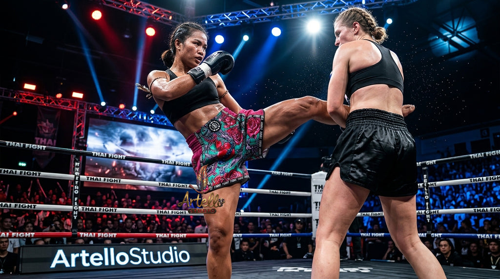 🥊 FLUORY Professional Muay Thai Shorts - High-Performance Polyester Training Trunks for Men, Women & Kids - Quick-Dry Breathable Kickboxing Gear - Advanced Combat Sports Apparel for MMA & Boxing Excellence