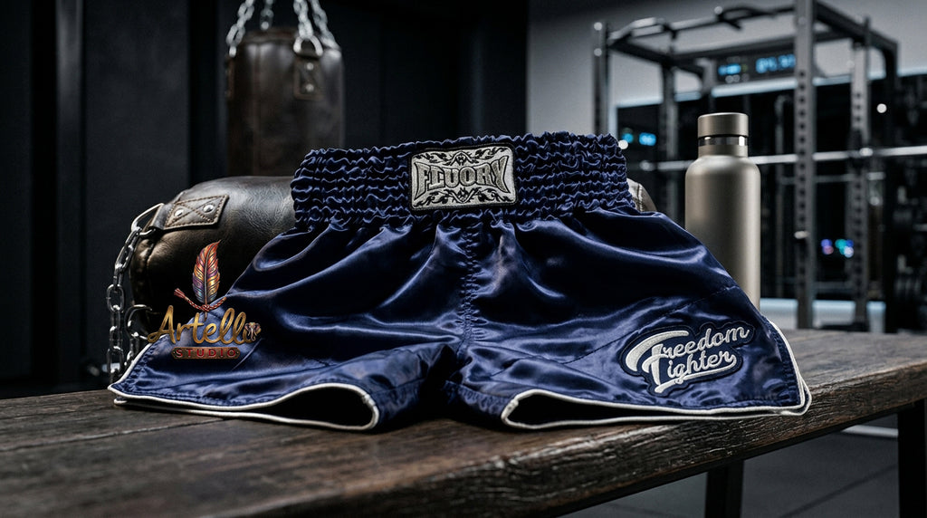 🥊 FLUORY Professional Muay Thai Shorts - High-Performance Polyester Training Trunks for Men, Women & Kids - Quick-Dry Breathable Kickboxing Gear - Advanced Combat Sports Apparel for MMA & Boxing Excellence