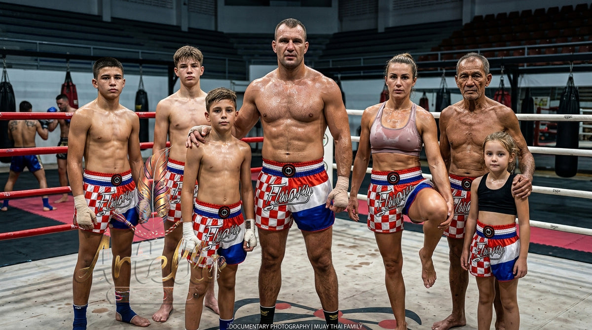 🥊 FLUORY Professional Muay Thai Shorts - High-Performance Polyester Training Trunks for Men, Women & Kids - Quick-Dry Breathable Kickboxing Gear - Advanced Combat Sports Apparel for MMA & Boxing Excellence