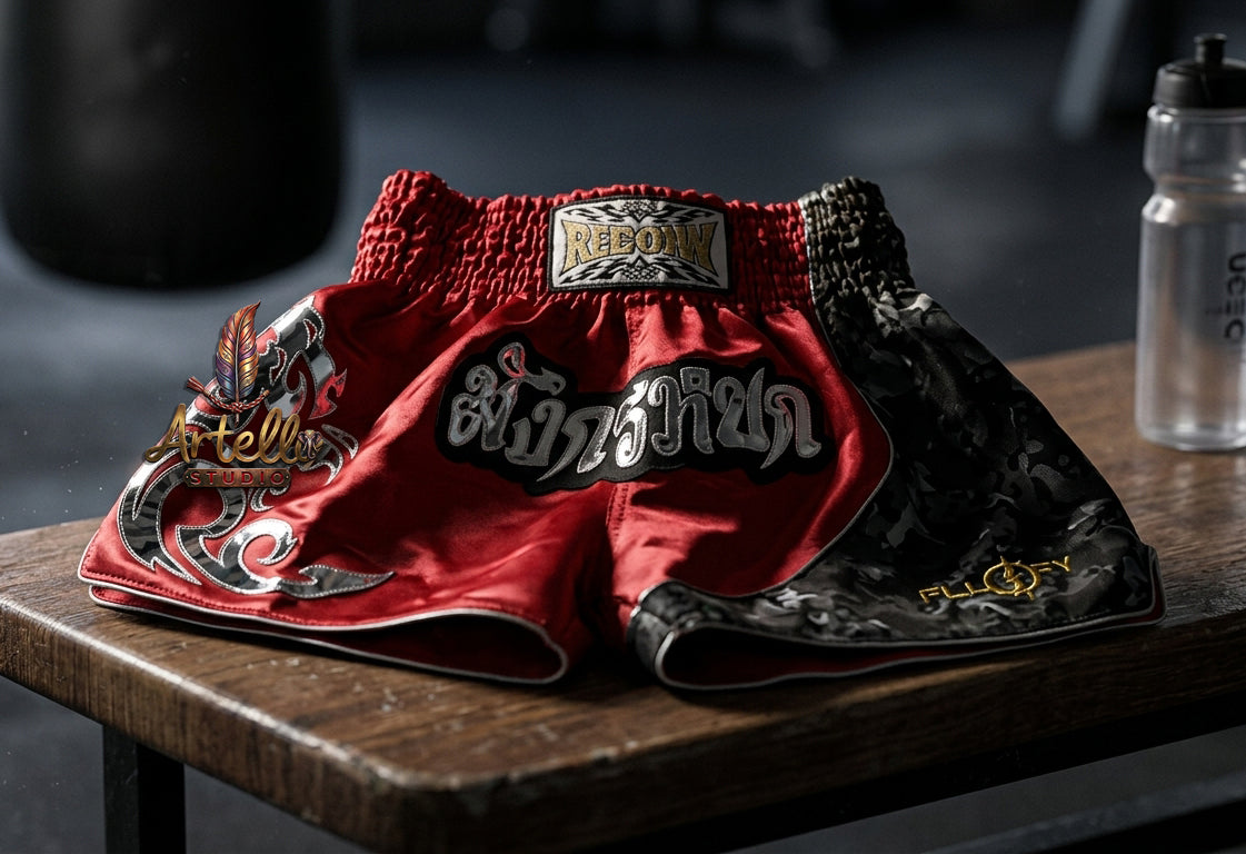 🥊 FLUORY Professional Muay Thai Shorts - High-Performance Polyester Training Trunks for Men, Women & Kids - Quick-Dry Breathable Kickboxing Gear - Advanced Combat Sports Apparel for MMA & Boxing Excellence