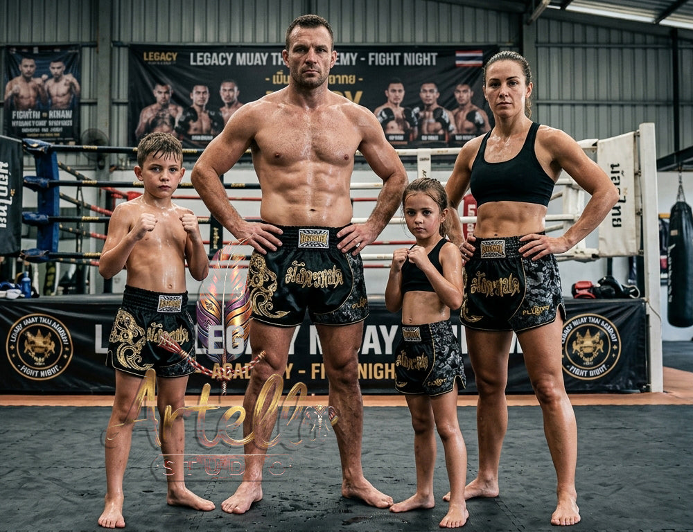 🥊 FLUORY Professional Muay Thai Shorts - High-Performance Polyester Training Trunks for Men, Women & Kids - Quick-Dry Breathable Kickboxing Gear - Advanced Combat Sports Apparel for MMA & Boxing Excellence