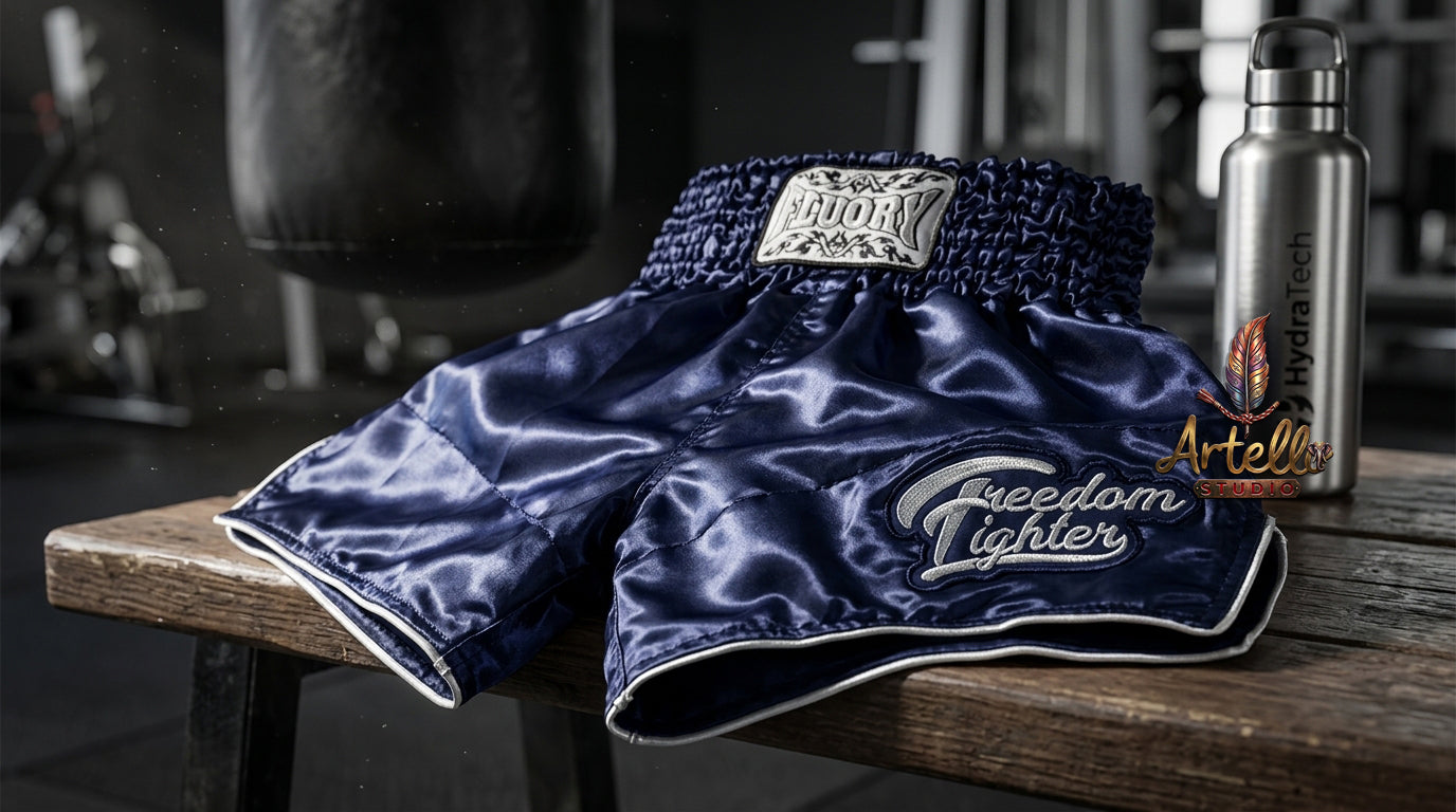 🥊 FLUORY Professional Muay Thai Shorts - High-Performance Polyester Training Trunks for Men, Women & Kids - Quick-Dry Breathable Kickboxing Gear - Advanced Combat Sports Apparel for MMA & Boxing Excellence