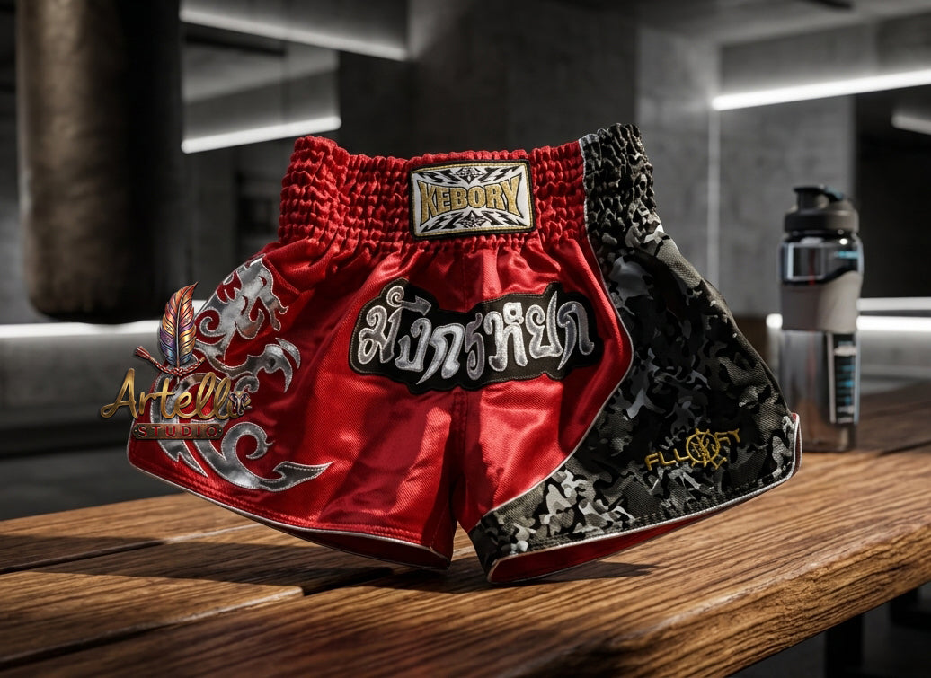 🥊 FLUORY Professional Muay Thai Shorts - High-Performance Polyester Training Trunks for Men, Women & Kids - Quick-Dry Breathable Kickboxing Gear - Advanced Combat Sports Apparel for MMA & Boxing Excellence