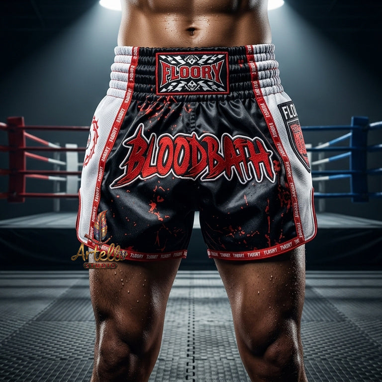 🥊 FLUORY Professional Muay Thai Shorts - High-Performance Polyester Training Trunks for Men, Women & Kids - Quick-Dry Breathable Kickboxing Gear - Advanced Combat Sports Apparel for MMA & Boxing Excellence