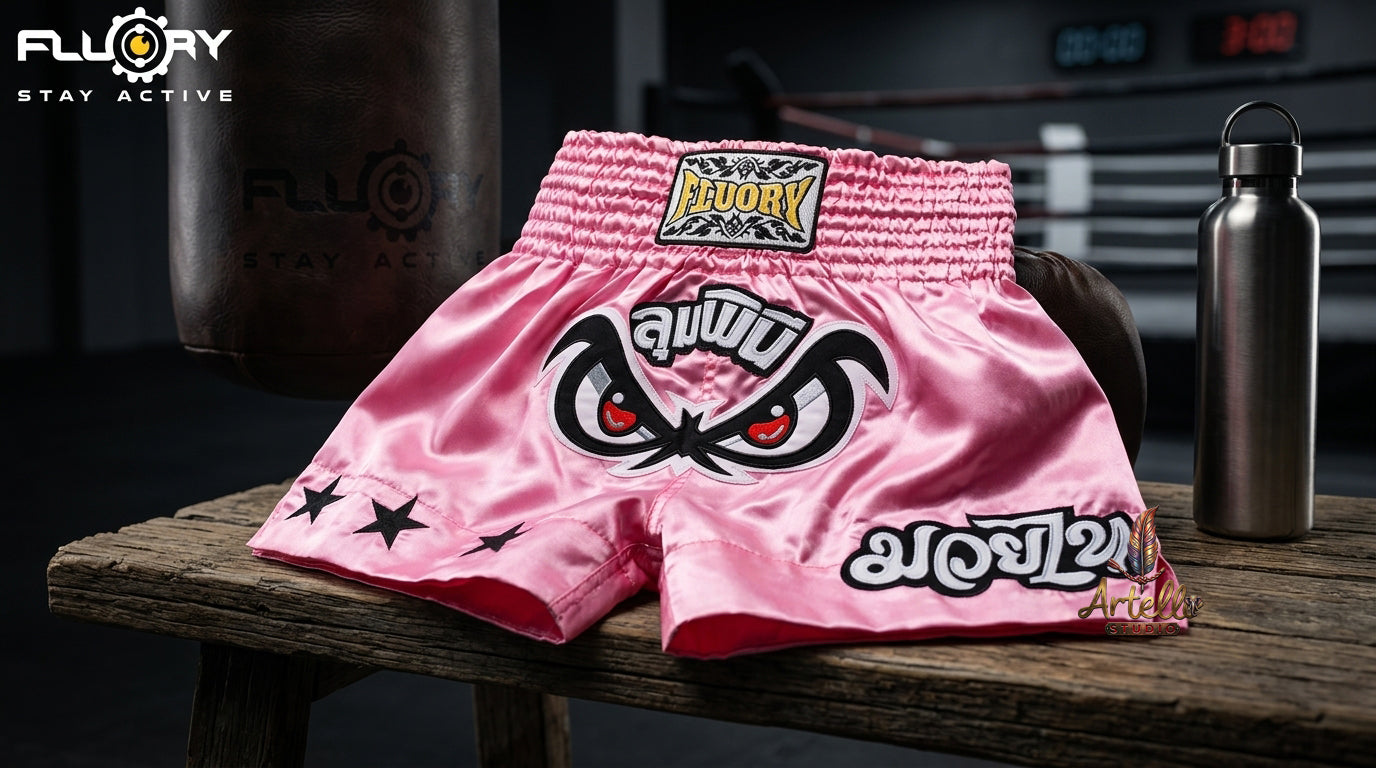 🥊 FLUORY Professional Muay Thai Shorts - High-Performance Polyester Training Trunks for Men, Women & Kids - Quick-Dry Breathable Kickboxing Gear - Advanced Combat Sports Apparel for MMA & Boxing Excellence
