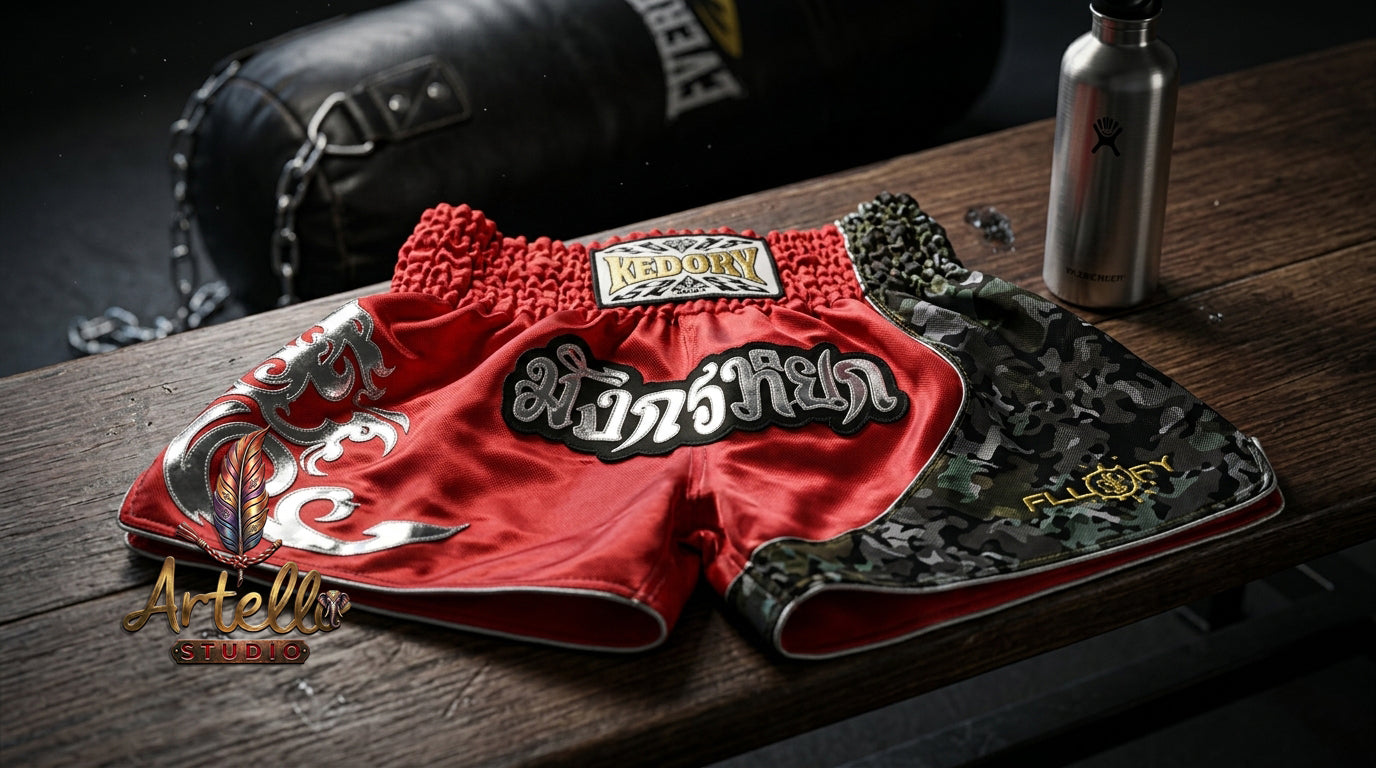 🥊 FLUORY Professional Muay Thai Shorts - High-Performance Polyester Training Trunks for Men, Women & Kids - Quick-Dry Breathable Kickboxing Gear - Advanced Combat Sports Apparel for MMA & Boxing Excellence