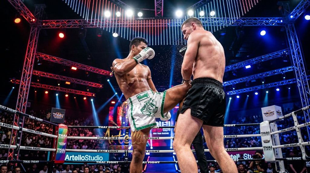 🥊 FLUORY Professional Muay Thai Shorts - High-Performance Polyester Training Trunks for Men, Women & Kids - Quick-Dry Breathable Kickboxing Gear - Advanced Combat Sports Apparel for MMA & Boxing Excellence
