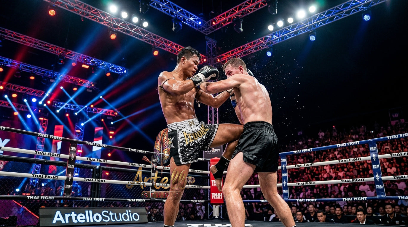 🥊 FLUORY Professional Muay Thai Shorts - High-Performance Polyester Training Trunks for Men, Women & Kids - Quick-Dry Breathable Kickboxing Gear - Advanced Combat Sports Apparel for MMA & Boxing Excellence