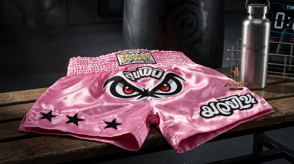 🥊 FLUORY Professional Muay Thai Shorts - High-Performance Polyester Training Trunks for Men, Women & Kids - Quick-Dry Breathable Kickboxing Gear - Advanced Combat Sports Apparel for MMA & Boxing Excellence