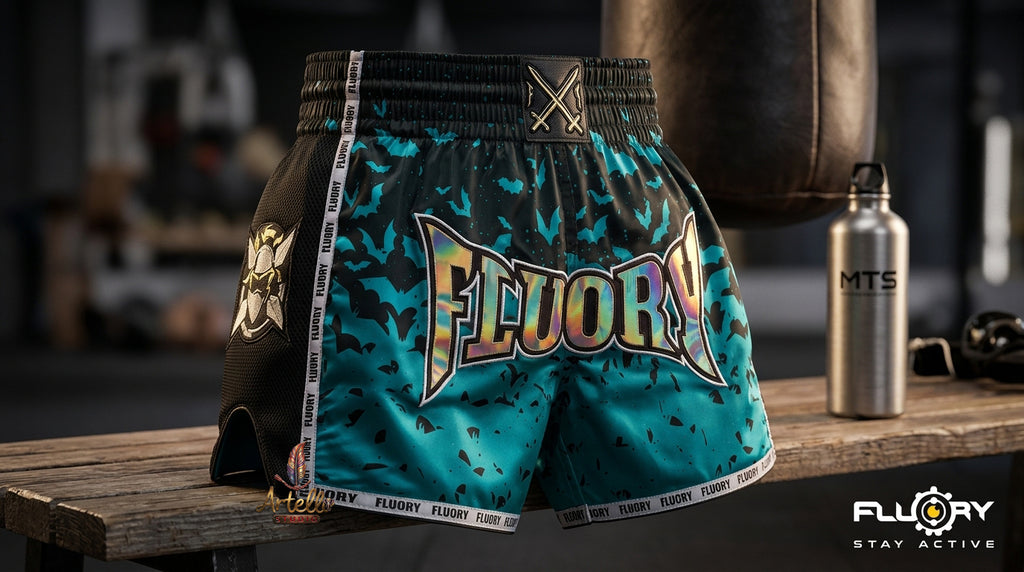🥊 FLUORY Professional Muay Thai Shorts - High-Performance Polyester Training Trunks for Men, Women & Kids - Quick-Dry Breathable Kickboxing Gear - Advanced Combat Sports Apparel for MMA & Boxing Excellence