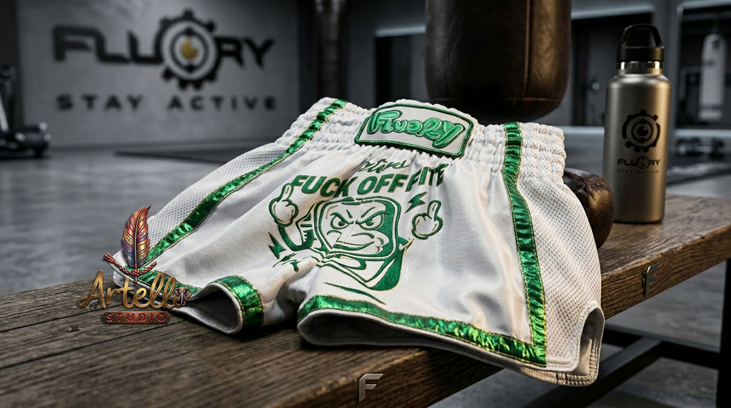 🥊 FLUORY Professional Muay Thai Shorts - High-Performance Polyester Training Trunks for Men, Women & Kids - Quick-Dry Breathable Kickboxing Gear - Advanced Combat Sports Apparel for MMA & Boxing Excellence