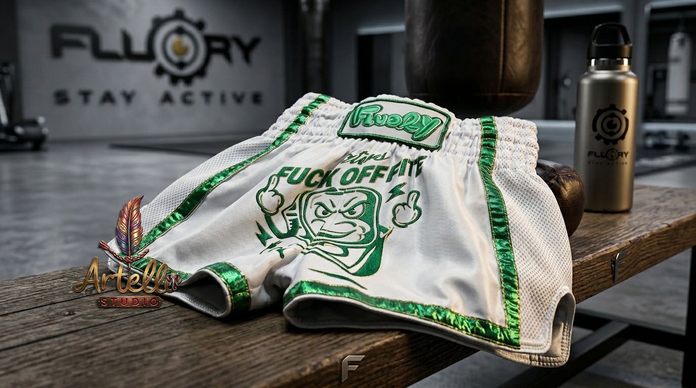 🥊 FLUORY Professional Muay Thai Shorts - High-Performance Polyester Training Trunks for Men, Women & Kids - Quick-Dry Breathable Kickboxing Gear - Advanced Combat Sports Apparel for MMA & Boxing Excellence