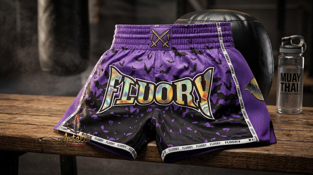 🥊 FLUORY Professional Muay Thai Shorts - High-Performance Polyester Training Trunks for Men, Women & Kids - Quick-Dry Breathable Kickboxing Gear - Advanced Combat Sports Apparel for MMA & Boxing Excellence