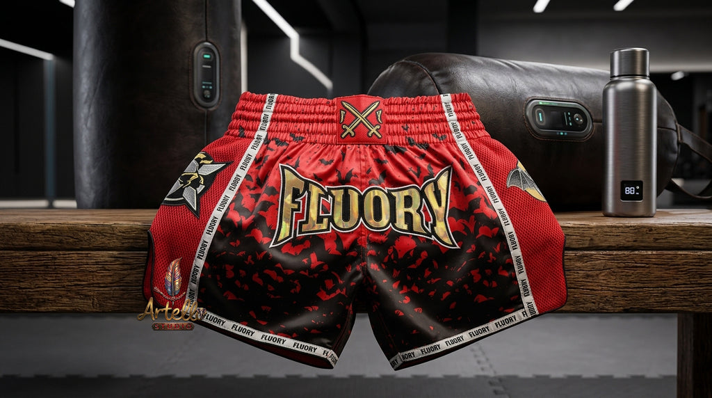 🥊 FLUORY Professional Muay Thai Shorts - High-Performance Polyester Training Trunks for Men, Women & Kids - Quick-Dry Breathable Kickboxing Gear - Advanced Combat Sports Apparel for MMA & Boxing Excellence