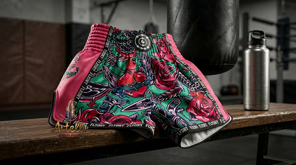 🥊 FLUORY Professional Muay Thai Shorts - High-Performance Polyester Training Trunks for Men, Women & Kids - Quick-Dry Breathable Kickboxing Gear - Advanced Combat Sports Apparel for MMA & Boxing Excellence