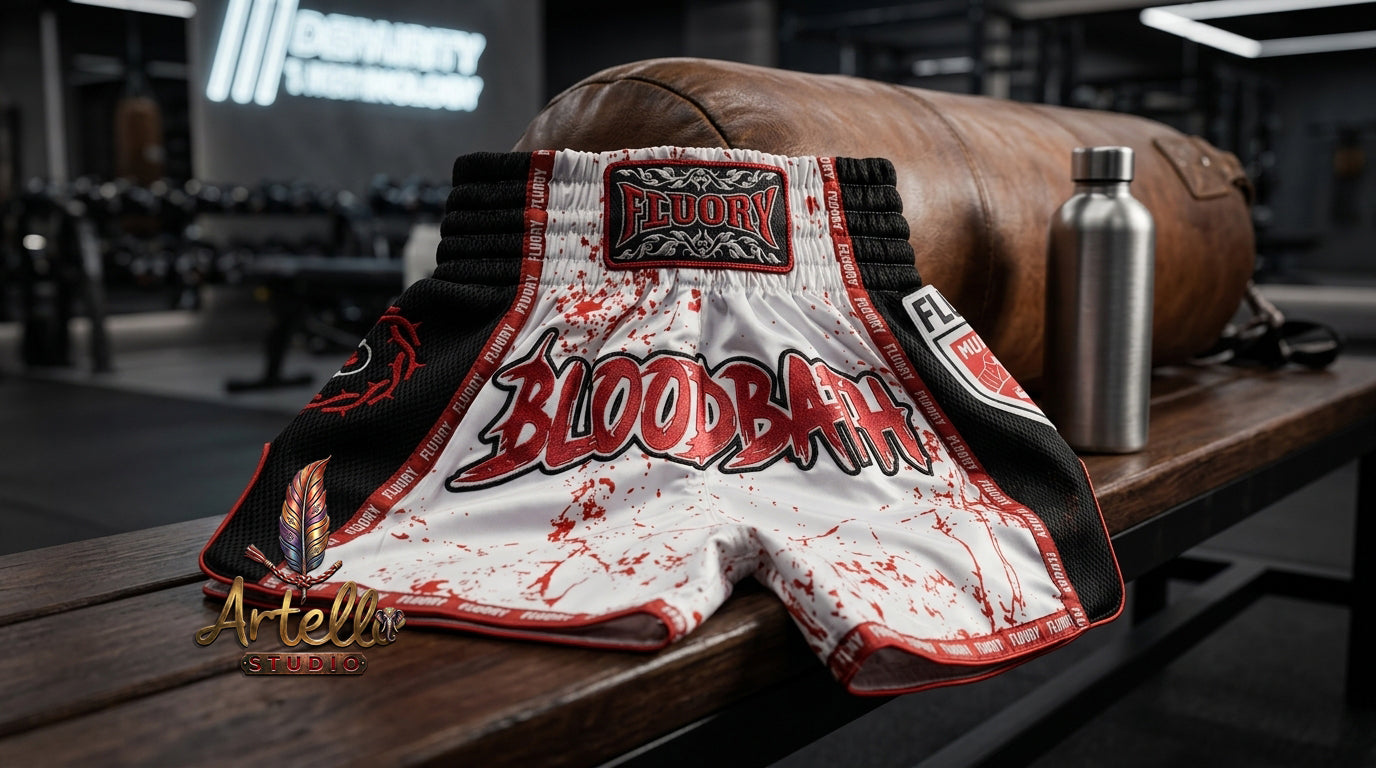 🥊 FLUORY Professional Muay Thai Shorts - High-Performance Polyester Training Trunks for Men, Women & Kids - Quick-Dry Breathable Kickboxing Gear - Advanced Combat Sports Apparel for MMA & Boxing Excellence