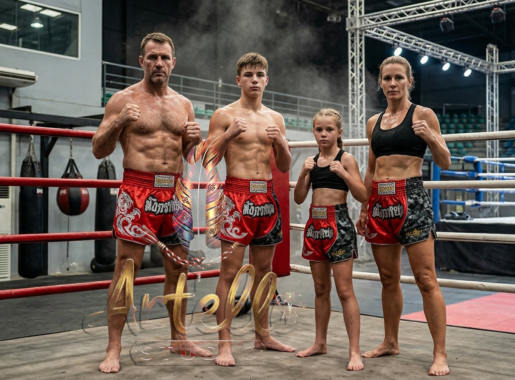 🥊 FLUORY Professional Muay Thai Shorts - High-Performance Polyester Training Trunks for Men, Women & Kids - Quick-Dry Breathable Kickboxing Gear - Advanced Combat Sports Apparel for MMA & Boxing Excellence