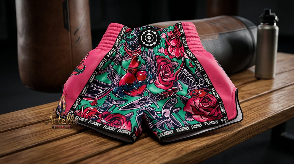 🥊 FLUORY Professional Muay Thai Shorts - High-Performance Polyester Training Trunks for Men, Women & Kids - Quick-Dry Breathable Kickboxing Gear - Advanced Combat Sports Apparel for MMA & Boxing Excellence