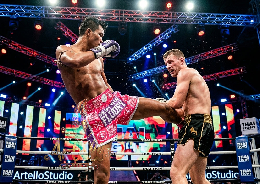 🥊 FLUORY Professional Muay Thai Shorts - High-Performance Polyester Training Trunks for Men, Women & Kids - Quick-Dry Breathable Kickboxing Gear - Advanced Combat Sports Apparel for MMA & Boxing Excellence