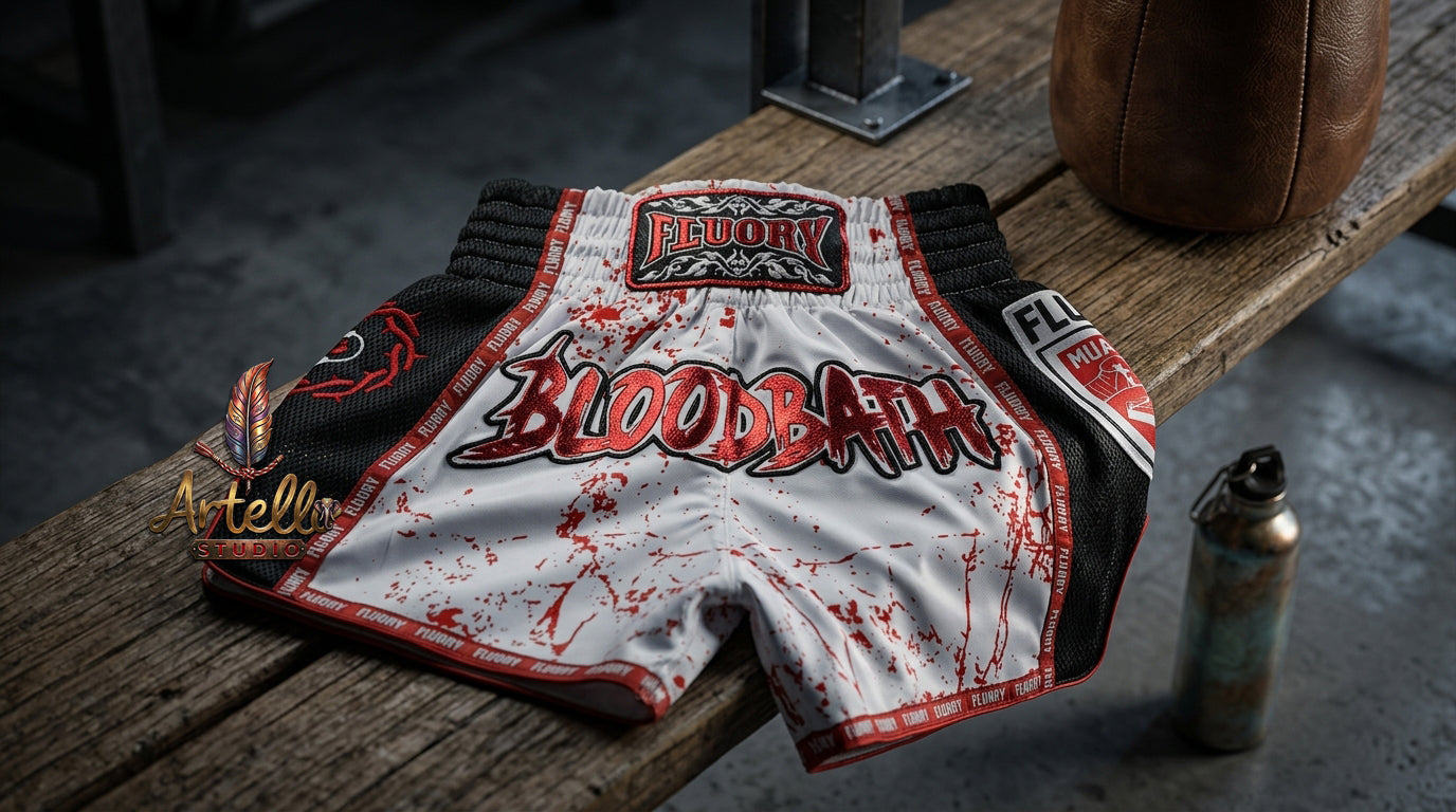🥊 FLUORY Professional Muay Thai Shorts - High-Performance Polyester Training Trunks for Men, Women & Kids - Quick-Dry Breathable Kickboxing Gear - Advanced Combat Sports Apparel for MMA & Boxing Excellence