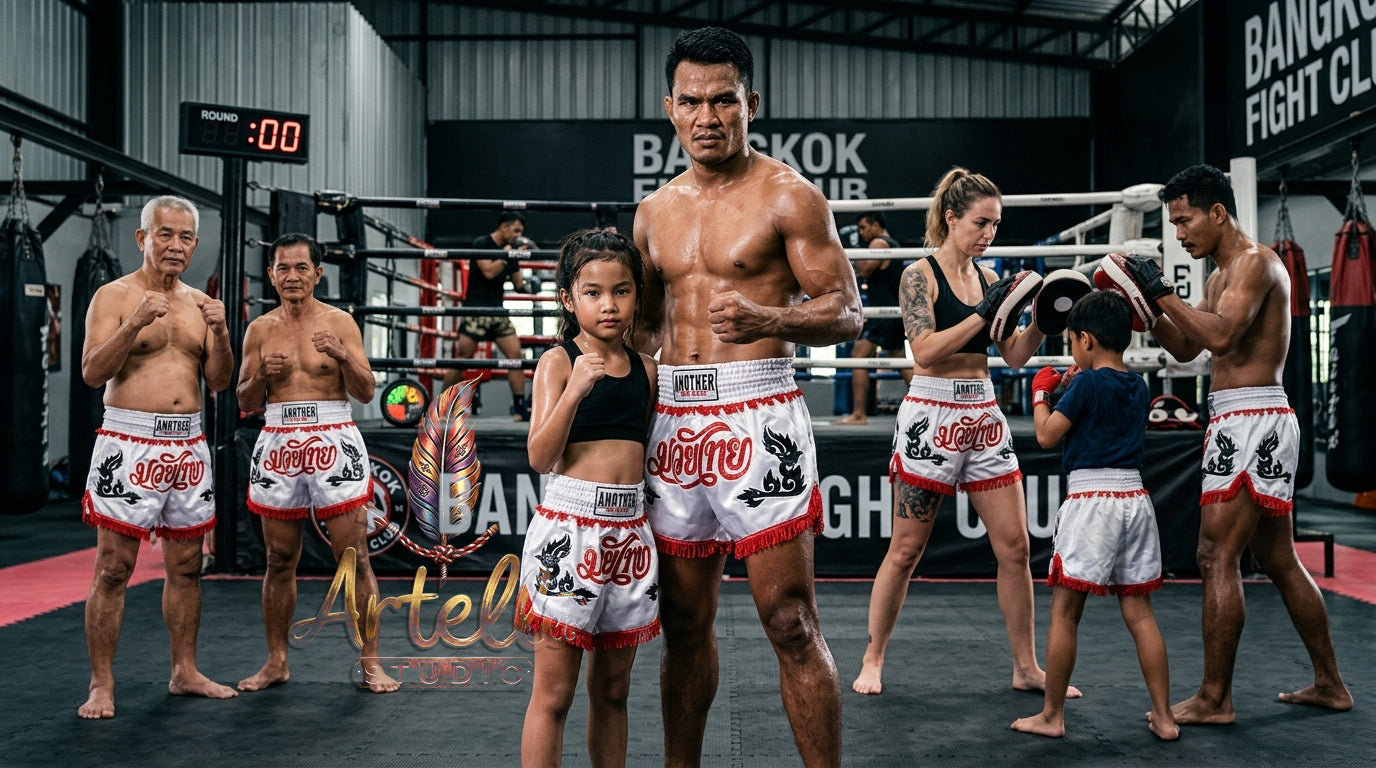 🥊 Muay Thai Shorts Kickboxing MMA Fight Shorts for Men Women Kids – Thai Boxing Training Gear, Breathable Quick Dry Martial Arts Combat Shorts