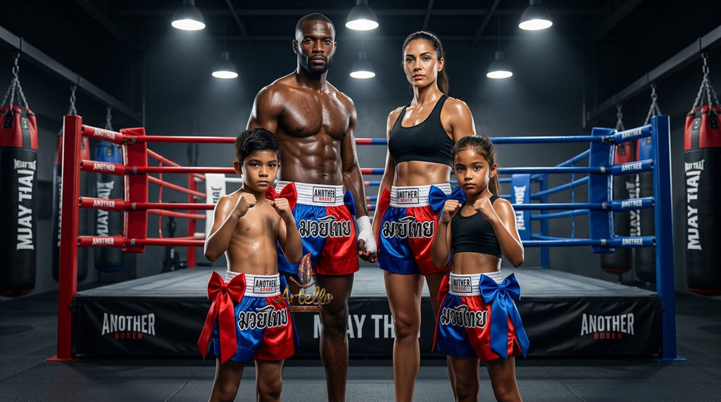 🥊 Muay Thai Shorts Kickboxing MMA Fight Shorts for Men Women Kids – Thai Boxing Training Gear, Breathable Quick Dry Martial Arts Combat Shorts