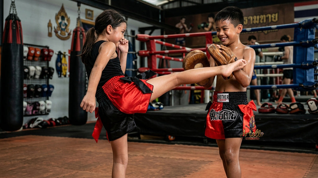 🥊 Muay Thai Shorts Kickboxing MMA Fight Shorts for Men Women Kids – Thai Boxing Training Gear, Breathable Quick Dry Martial Arts Combat Shorts
