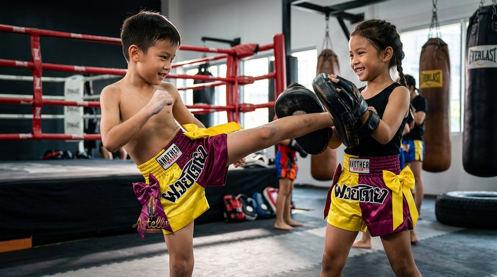 🥊 Muay Thai Shorts Kickboxing MMA Fight Shorts for Men Women Kids – Thai Boxing Training Gear, Breathable Quick Dry Martial Arts Combat Shorts