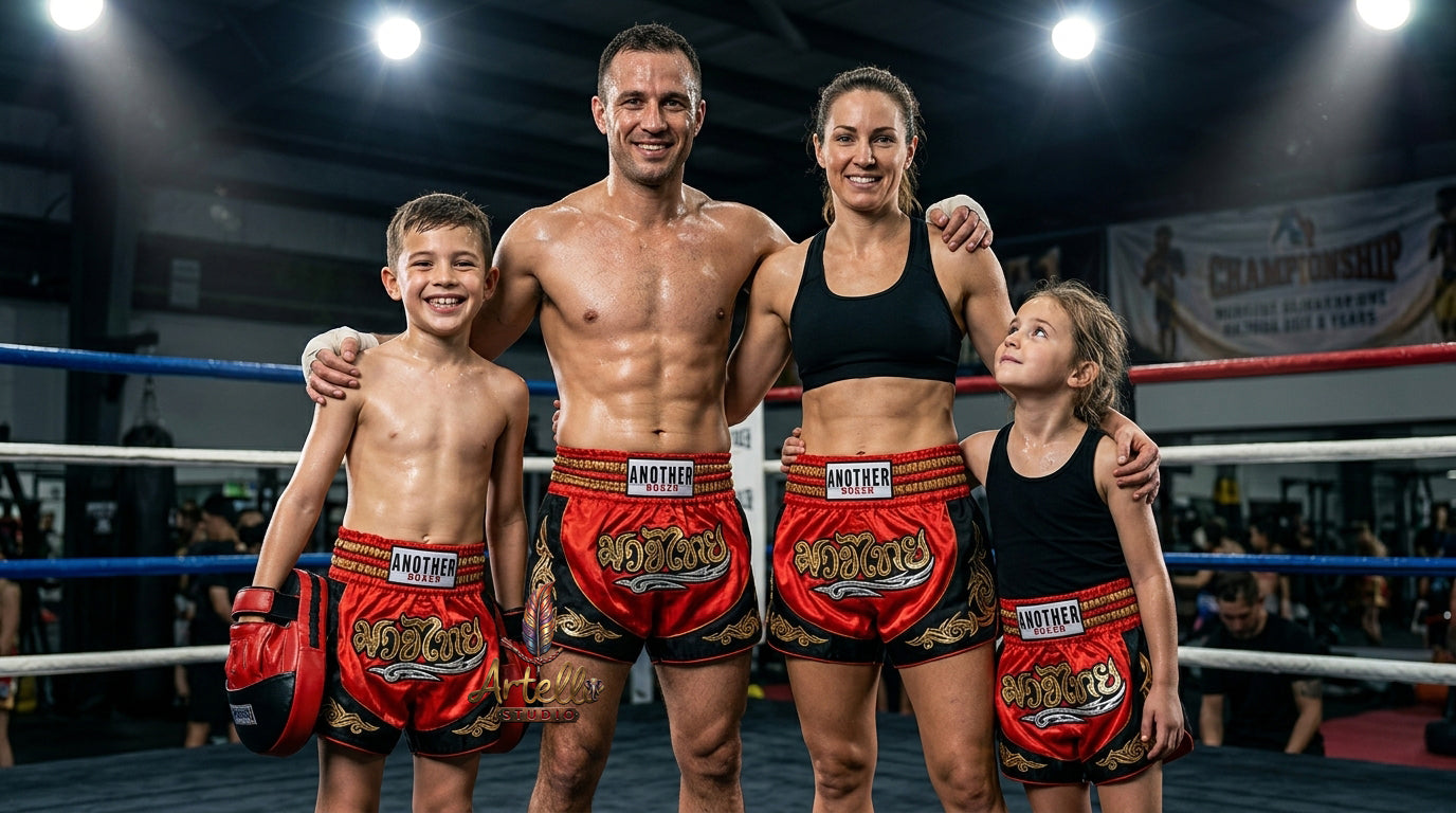 🥊 Muay Thai Shorts Kickboxing MMA Fight Shorts for Men Women Kids – Thai Boxing Training Gear, Breathable Quick Dry Martial Arts Combat Shorts