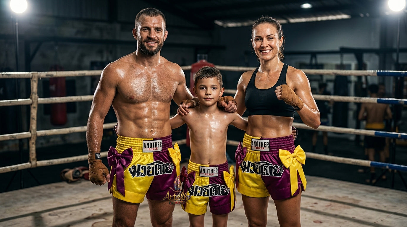 🥊 Muay Thai Shorts Kickboxing MMA Fight Shorts for Men Women Kids – Thai Boxing Training Gear, Breathable Quick Dry Martial Arts Combat Shorts