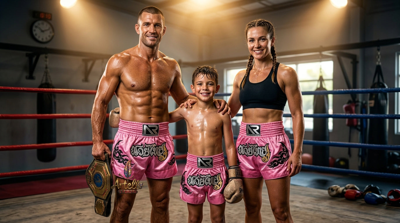 🥊 Muay Thai Shorts Kickboxing MMA Fight Shorts for Men Women Kids – Thai Boxing Training Gear, Breathable Quick Dry Martial Arts Combat Shorts