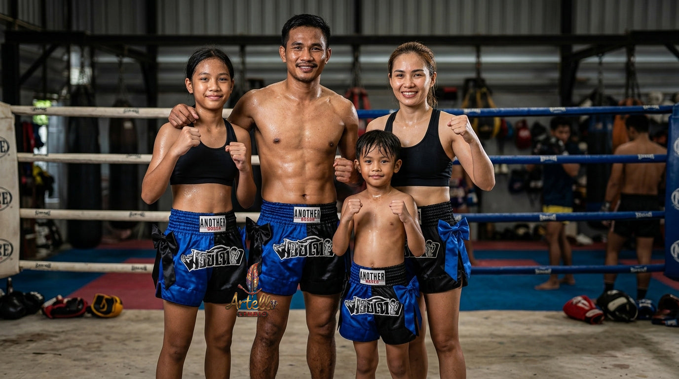 🥊 Muay Thai Shorts Kickboxing MMA Fight Shorts for Men Women Kids – Thai Boxing Training Gear, Breathable Quick Dry Martial Arts Combat Shorts