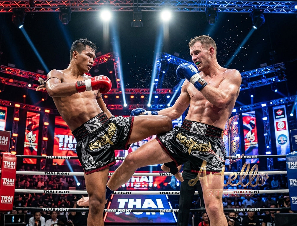 🥊 Muay Thai Shorts Premium Satin Thai Boxing Shorts – Kickboxing Fight Shorts for MMA Training | Combat Sports Gear for Men, Women & Kids