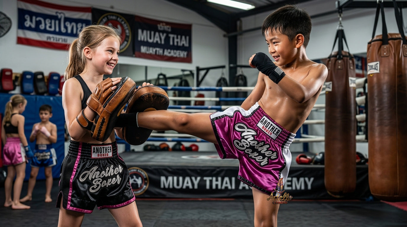 🥊 Muay Thai Shorts Kickboxing MMA Fight Shorts for Men Women Kids – Thai Boxing Training Gear, Breathable Quick Dry Martial Arts Combat Shorts