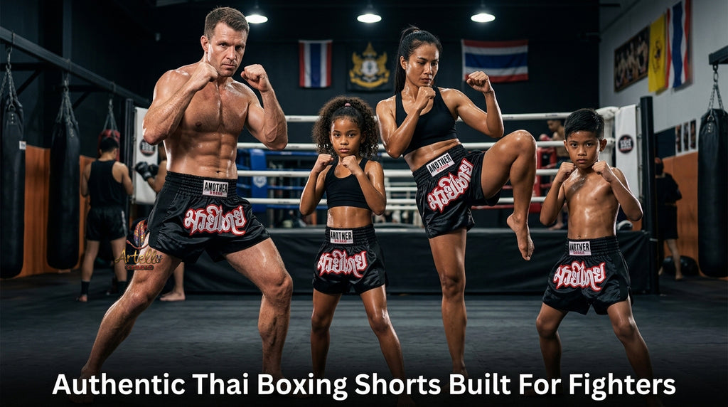 🥊 Muay Thai Shorts Kickboxing MMA Fight Shorts for Men Women Kids – Thai Boxing Training Gear, Breathable Quick Dry Martial Arts Combat Shorts