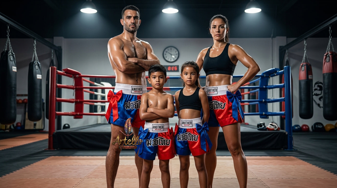 🥊 Muay Thai Shorts Kickboxing MMA Fight Shorts for Men Women Kids – Thai Boxing Training Gear, Breathable Quick Dry Martial Arts Combat Shorts