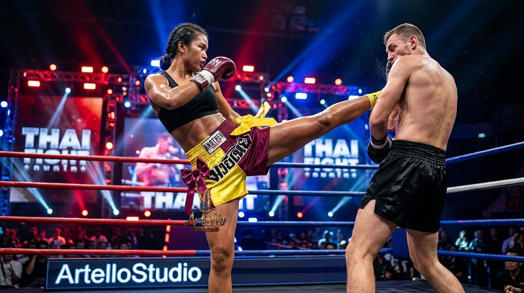 🥊 Muay Thai Shorts Kickboxing MMA Fight Shorts for Men Women Kids – Thai Boxing Training Gear, Breathable Quick Dry Martial Arts Combat Shorts