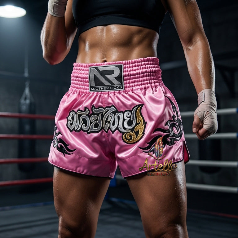 🥊 Muay Thai Shorts Kickboxing MMA Fight Shorts for Men Women Kids – Thai Boxing Training Gear, Breathable Quick Dry Martial Arts Combat Shorts