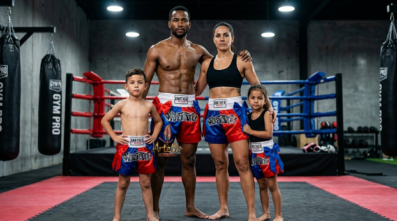 🥊 Muay Thai Shorts Kickboxing MMA Fight Shorts for Men Women Kids – Thai Boxing Training Gear, Breathable Quick Dry Martial Arts Combat Shorts