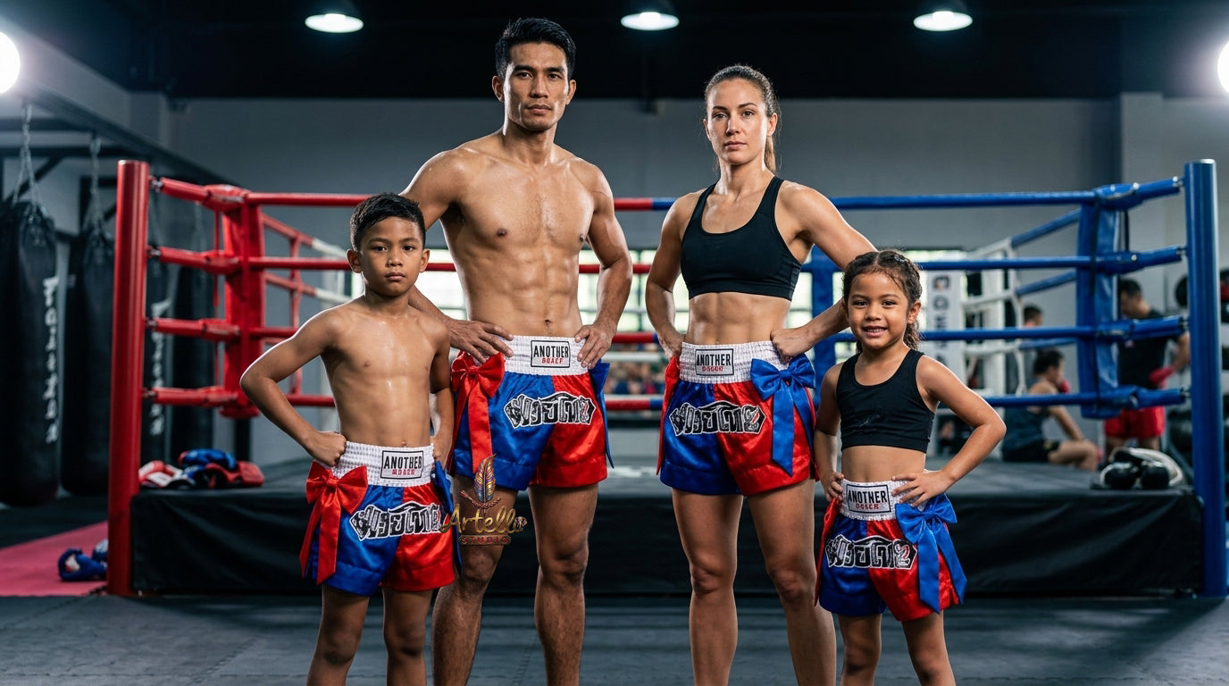 🥊 Muay Thai Shorts Kickboxing MMA Fight Shorts for Men Women Kids – Thai Boxing Training Gear, Breathable Quick Dry Martial Arts Combat Shorts
