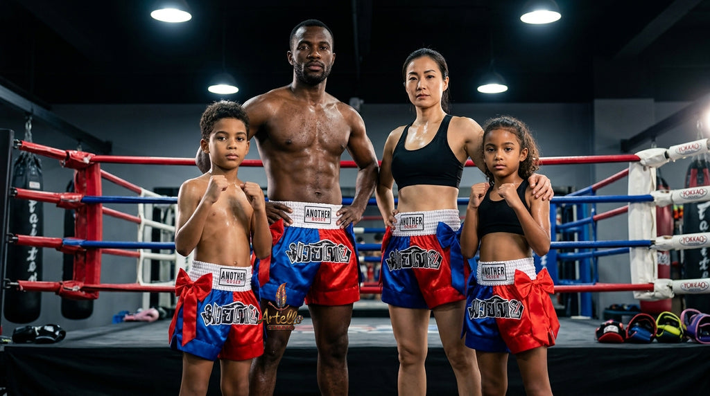 🥊 Muay Thai Shorts Kickboxing MMA Fight Shorts for Men Women Kids – Thai Boxing Training Gear, Breathable Quick Dry Martial Arts Combat Shorts