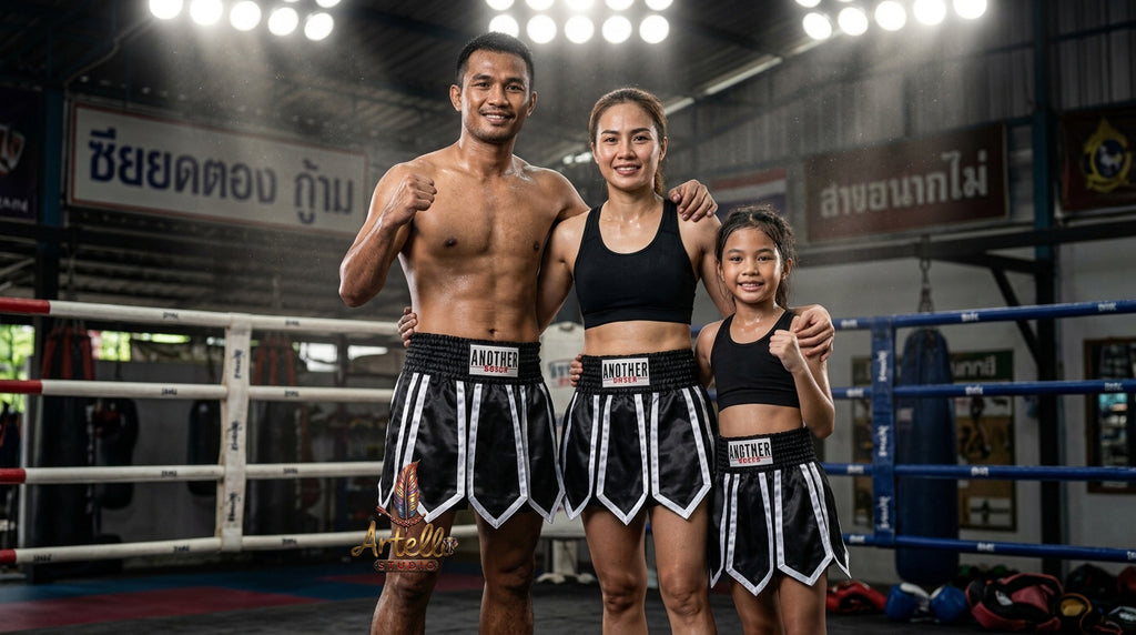 🥊 Muay Thai Shorts Kickboxing MMA Fight Shorts for Men Women Kids – Thai Boxing Training Gear, Breathable Quick Dry Martial Arts Combat Shorts