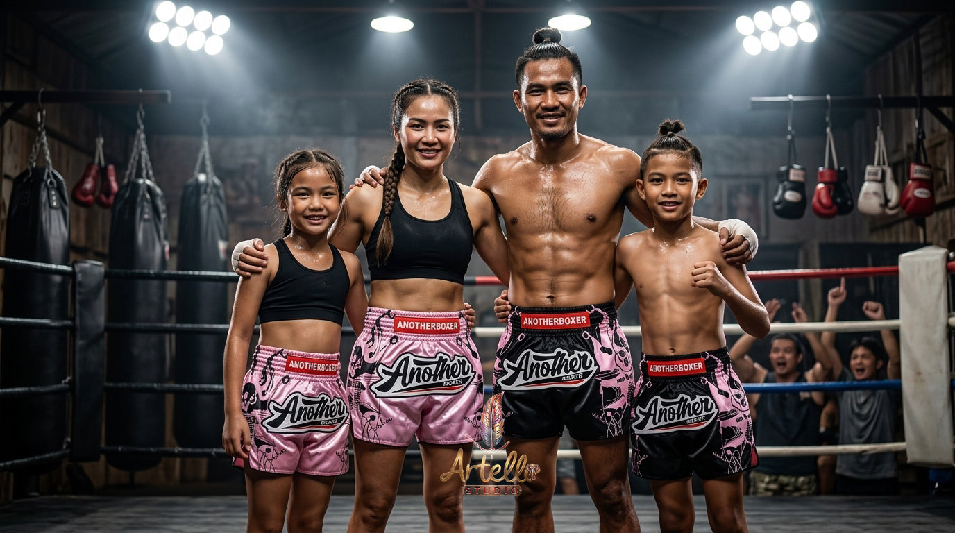 🥊 Muay Thai Shorts Kickboxing MMA Fight Shorts for Men Women Kids – Thai Boxing Training Gear, Breathable Quick Dry Martial Arts Combat Shorts