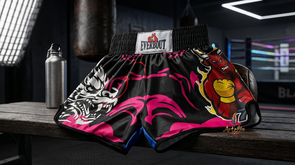 🥊 Muay Thai Shorts Kickboxing MMA Fight Shorts for Men Women Kids – Thai Boxing Training Gear, Breathable Quick Dry Martial Arts Combat Shorts