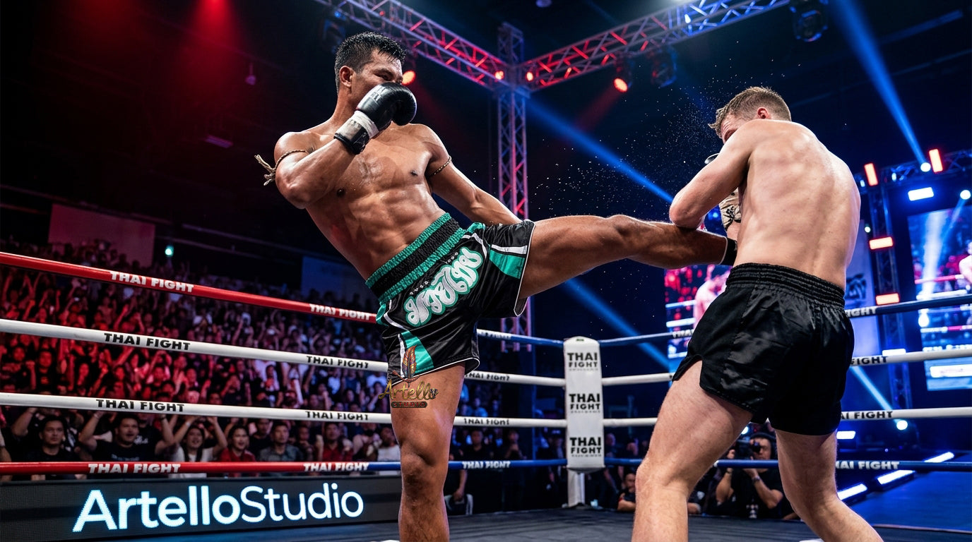 🥊 Muay Thai Shorts Kickboxing MMA Fight Shorts for Men Women Kids – Thai Boxing Training Gear, Breathable Quick Dry Martial Arts Combat Shorts