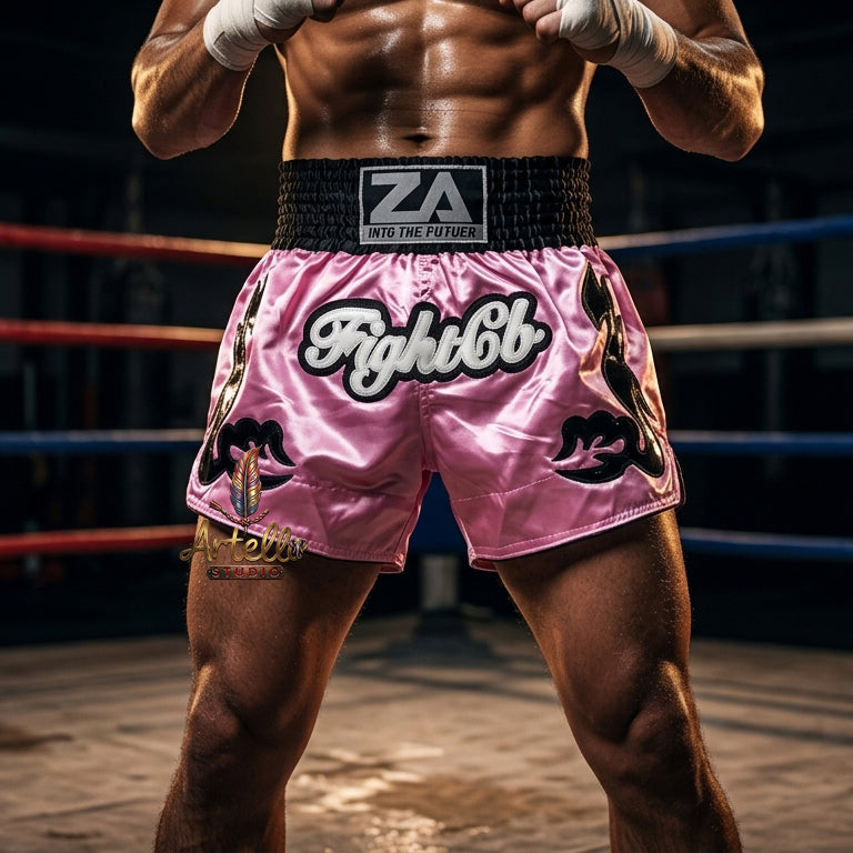 🥊 Muay Thai Shorts Kickboxing MMA Fight Shorts for Men Women Kids – Thai Boxing Training Gear, Breathable Quick Dry Martial Arts Combat Shorts