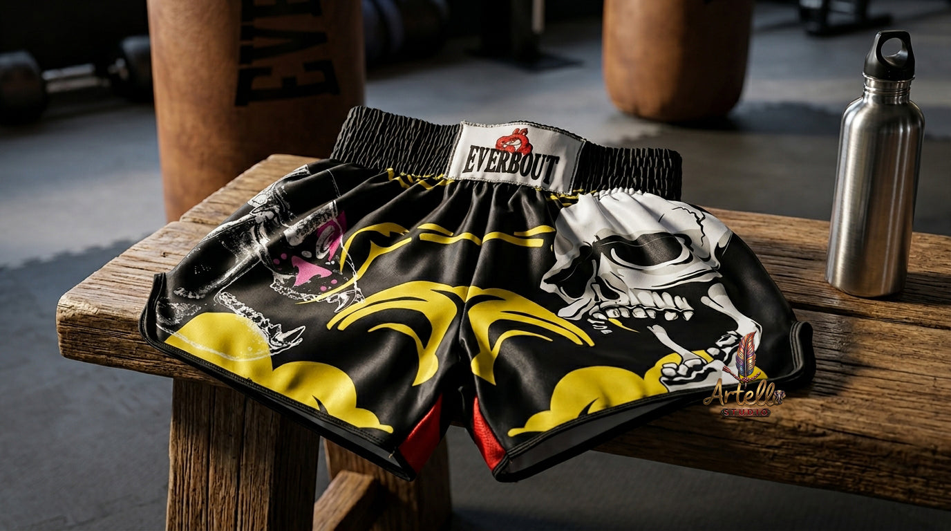 🥊 Muay Thai Shorts Kickboxing MMA Fight Shorts for Men Women Kids – Thai Boxing Training Gear, Breathable Quick Dry Martial Arts Combat Shorts