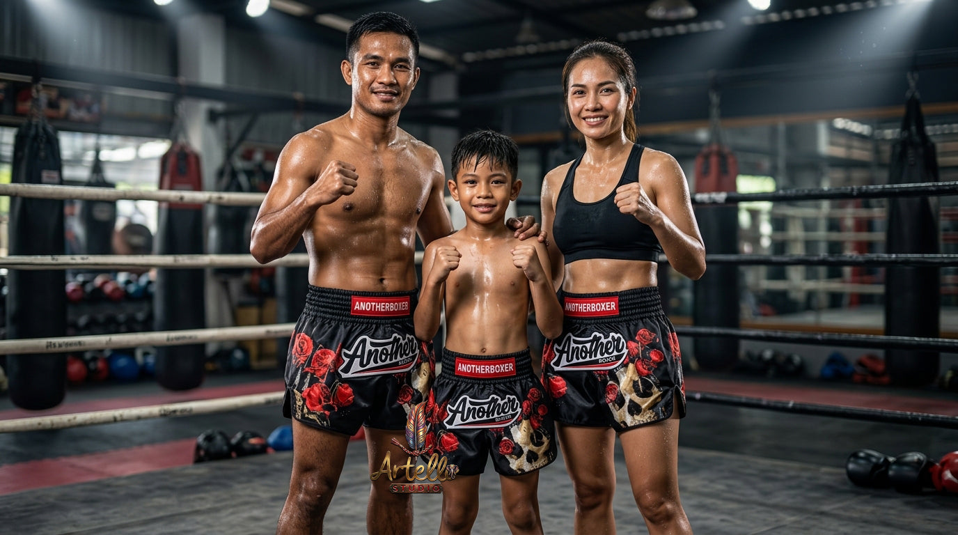 🥊 Muay Thai Shorts Kickboxing MMA Fight Shorts for Men Women Kids – Thai Boxing Training Gear, Breathable Quick Dry Martial Arts Combat Shorts